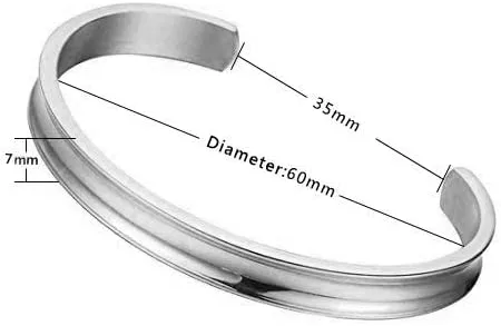 Miniatura 2 de Zuo Bao Pulsera de acero inoxidable para hermana mayor y hermana pequeña (plata, 2 piezas), Metal