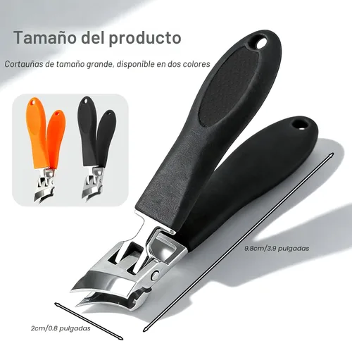 Miniatura 6 de Cortaúñas inclinadas antisalpicaduras con apertura ancha de mandíbula, nuevo cortaúñas curvas para uñas gruesas de los pies, cortaúñas inclinadas