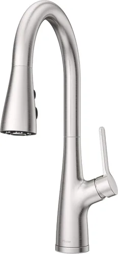 Miniatura 9 de Pfister LG529-NEBG Neera - Grifo de cocina abatible, oro cepillado