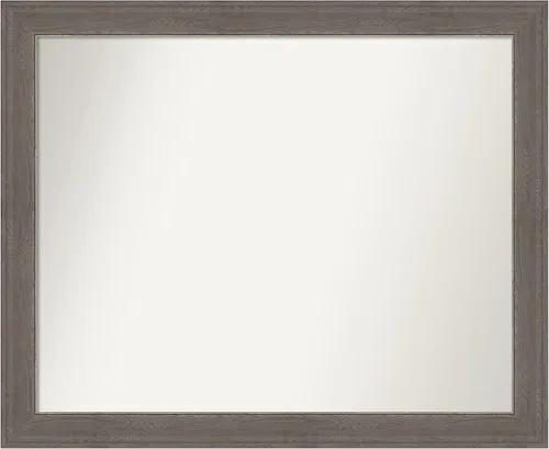 Miniatura 547 de Amanti Art Espejo de pared personalizado no biselado (24.5 x 24.5 pulgadas), marco gris marrón alta, varios tamaños personalizados, espejo de baño
