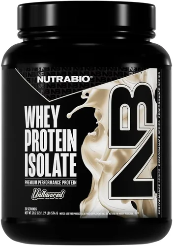 Miniatura 15 de NutraBio 100% Aislado de Proteína de Suero en Polvo, 25g de Proteína con Perfil Completo de Aminoácidos, Libre de Soja y Gluten, Proteína de Suero