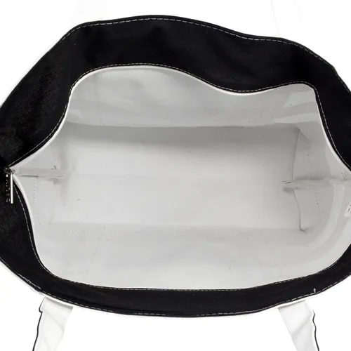 Miniatura 6 de DALIX - Bolsa de playa a rayas para mujer, diseño de rayas, color negro