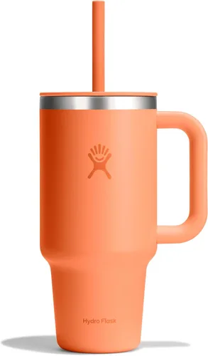 Miniatura 37 de Hydro Flask Vaso de Viaje con Asa, Tapa y Pajita - Acero Inoxidable Aislado en 24 Oz Aloe