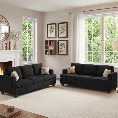 Miniatura 14 de Apicizon Cloud Couches Juegos de Muebles para Sala de Estar, Juego de Sofá Loveseat de 2 Plazas y Sofá de 3 Plazas para Dormitorio, Cómodo Sofá Cama