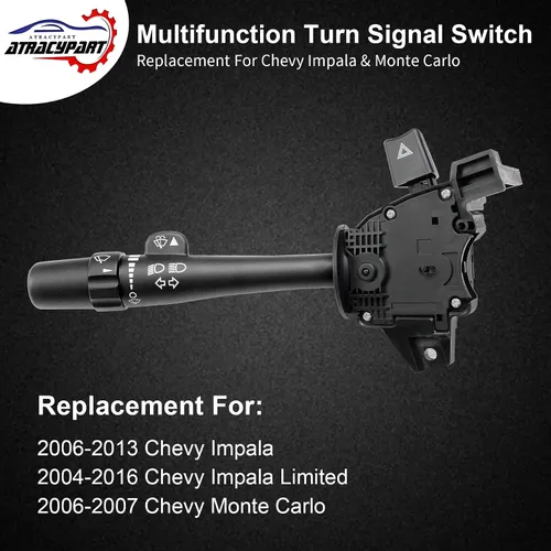 Miniatura 3 de Interruptor de señal de giro multifunción, compatible con Chevy Impala 2006-2013, Impala Limited 2014-2016, Monte Carlo 2006-2007 - Control