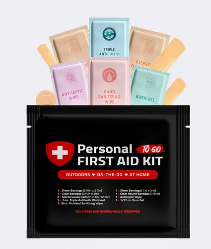 Miniatura 9 de Kit de primeros auxilios portátil de tamaño de viaje, perfecto para el hogar, oficina, automóvil, escuela, negocios, viajes, senderismo, universidad