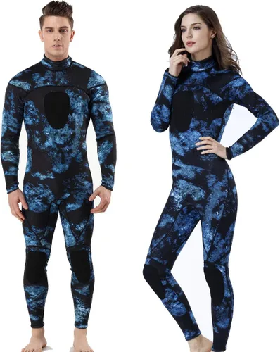 MYLEDI Traje de buceo unisex de neopreno de 0.118 in para hombre, traje de buceo de una pieza para hombre de camuflaje de cuerpo completo