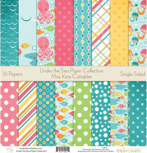 Miniatura 4 de Paquete de papel de patrón – Under the Sea – Scrapbook Premium Specialty Paper de una cara de 12 x 12 pulgadas, colección incluye 16 hojas – por