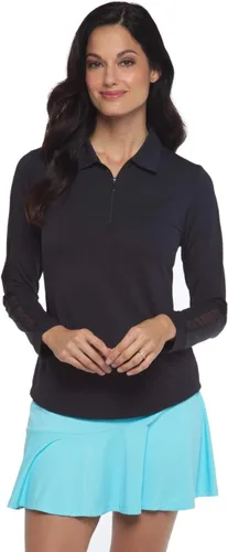 Miniatura 3 de Ibkul Icefil Cooling UPF 50 Polo de golf de manga larga con cremallera para mujer
