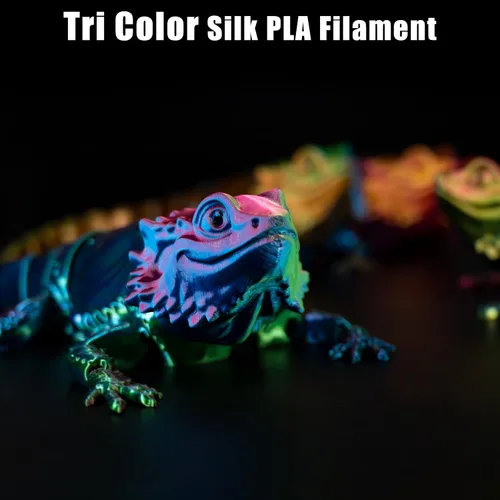 Miniatura 4 de Filamento de impresora 3D PLA, arcoíris 3 en 1, filamento PLA de 1.75mm +/-0.02mm, filamento sedoso de impresión de alta velocidad de tres