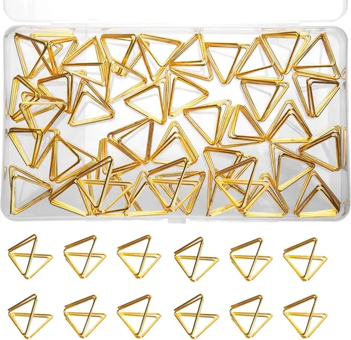 40 portatarjetas de lugar triangulares dorados, soportes para números de tarjeta de mesa, mini soporte para tarjetas de nombre, clips para soporte