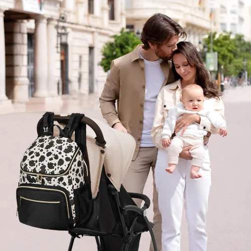 Miniatura 6 de LOVEVOOK Mochila para Pañales de Gran Capacidad con Cambiador Portátil, Mochila de Viaje Multifunción para Bebé Leche