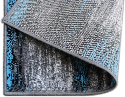 Miniatura 4 de Masada Rugs, Alfombra moderna y contemporánea, azul, gris y negro (2 pies x 3 pies)