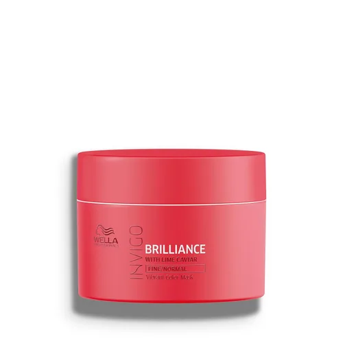 Wella Professionals Invigo Brilliance - Máscara capilar para cabello de color fino/normal, tratamiento acondicionador, máscara de vibración de color