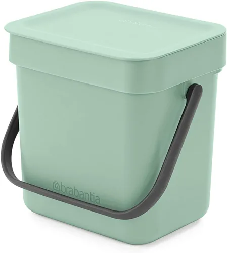 Miniatura 8 de Brabantia Sort & Go Cubo de Reciclaje 3.2 Galones (Verde Jade) Cubo de Basura de Plástico Eficiente en Espacio con Asa, Tapa Removible y Que