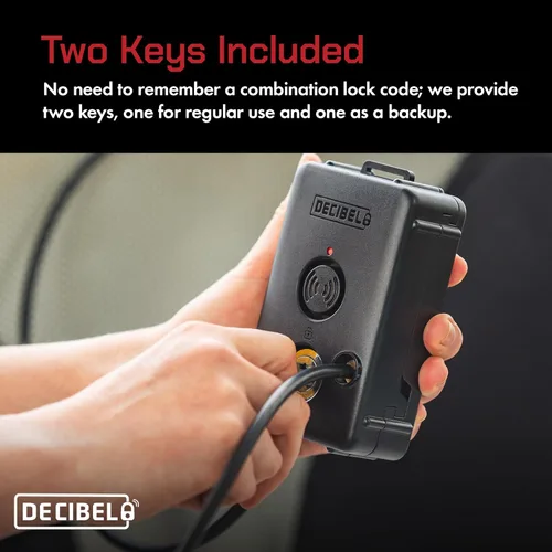 Miniatura 6 de Cerradura de cable decibelio de 6 pies con alarma de 100dB, disuasorio de robo para equipo al aire libre, herramientas, kayaks y generadores