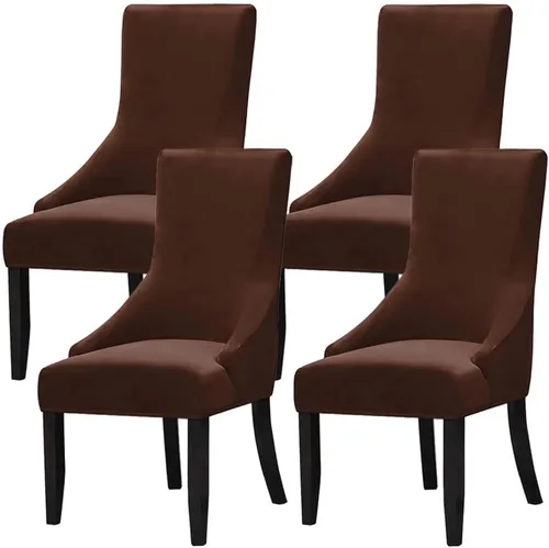 Miniatura 38 de Juego de 1 fundas elásticas para silla con respaldo de ala, protector reutilizable para silla de brazo, protector lavable para silla de comedor