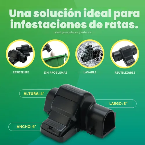 Miniatura 7 de Trampas para ratas UCatch para interiores y exteriores - 2 paquetes de trampa grande de doble entrada para interiores y exteriores para el hogar