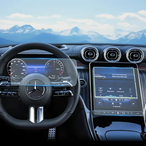 Para 2 piezas de vidrio templado brillante 2022 2023 2024 2025 2026 GLC300 C300 W206 y 2023 2024 2025 2026 AMG C43 y 2024 2025 2026 AMG C43 y 2024