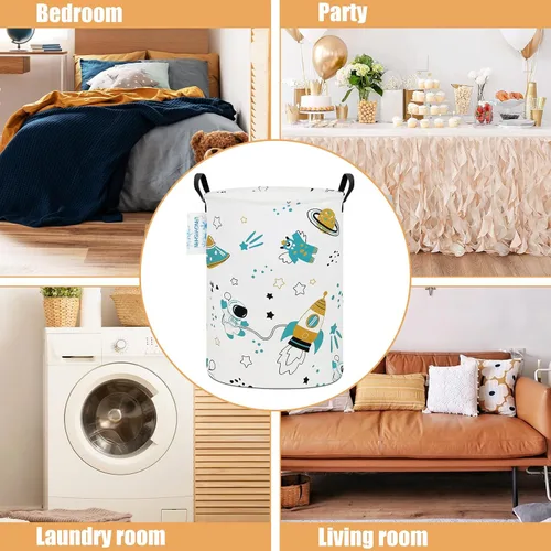 Miniatura 3 de Contenedor de almacenamiento, cesta organizadora plegable de tela de lona para ropa sucia, contenedores de juguetes, cestas de regalo, dormitorio