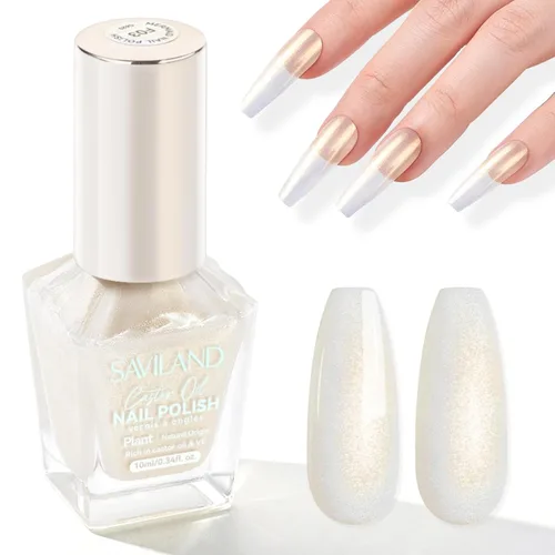 Miniatura 11 de SAVILAND Esmalte de uñas metálico dorado: esmalte de uñas espejo dorado de secado rápido, esmalte de uñas cromado regular, fácil de usar y quitar