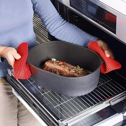 Miniatura 7 de Salvamanteles de silicona para ollas y sartenes calientes, 4 soportes flexibles multiusos para ollas calientes, resistentes al calor para platos