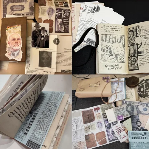 Miniatura 3 de Diario del Grial Indiana Journal, Indiana Grail Diary Props Toys, Diario de cuero vintage, regalos clásicos de accesorios de película