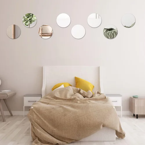 Miniatura 4 de 4 piezas de azulejos redondos de vidrio, calcomanías autoadhesivas de 6 pulgadas, hoja circular pequeña para manualidades de bricolaje, bandejas