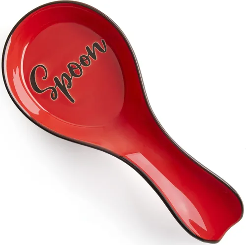 Miniatura 10 de Reposa Cucharas Turquesa para Estufa, DAYYET Soporte de Cuchara Grande de Cerámica Turquesa, Reposa Cucharas para Encimera de Cocina, Soporte