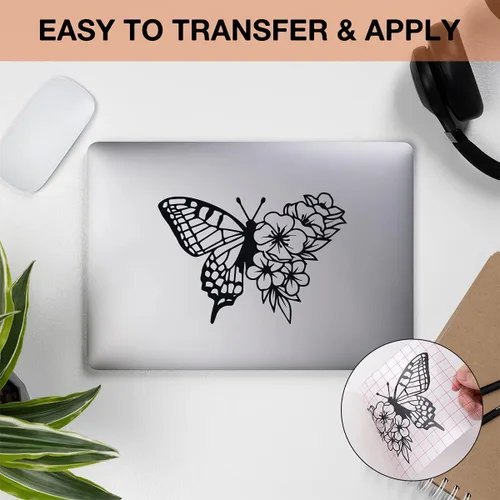 Miniatura 4 de Rollos de vinilo permanentes adhesivo para Cricut, rollo de vinilo blanco de 12.0 in x 35 ft para Cricut. Siluetas, letreros, álbumes de recortes