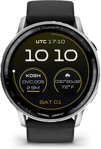 Miniatura 4 de Garmin D2™ Air X15, reloj inteligente de aviador versátil con GPS, linterna LED, características de salud y fitness, clima de aviación, Plateado