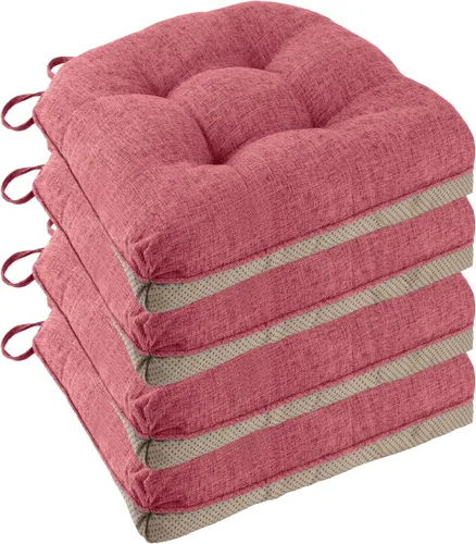 Miniatura 13 de Cojines Antideslizantes para Sillas de Comedor Juego de 4 Cojines para Sillas de Cocina 18"x18"x3" Cojines para Sillas Acolchados Cómodos y Suaves