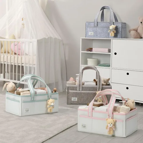 Miniatura 9 de Organizador de Pañales PeraBella XL con Asa, Bolsa de Regalo para Baby Shower, Artículos Imprescindibles para Registro de Búsqueda, Organizador