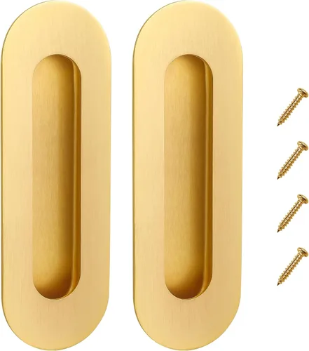 Miniatura 9 de Malimali Tirador de puerta ovalado negro de 6 pulgadas, tiradores de acero inoxidable para armario, manijas de puerta corrediza de granero