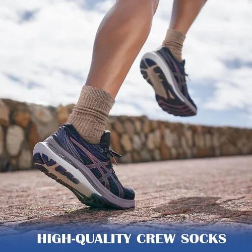 Miniatura 5 de Gonii Calcetines deportivos para mujer, 5 pares, para senderismo, correr, con cojín grueso