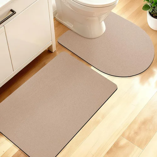 Miniatura 56 de ACCUMTEK Alfombrilla de Baño Ultra Delgada, Alfombrillas de Baño Antideslizantes con Respaldo Mejorado para Colocar Bajo la Puerta, Alfombras