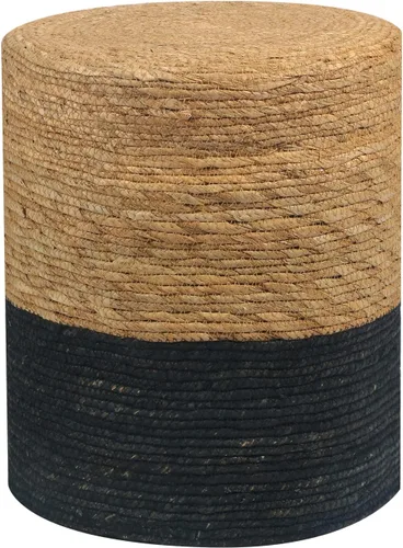 Miniatura 13 de Wimarsbon Taburete de pie de hierba marina natural, otomana redonda tejida a mano, para sala de estar, asiento al aire libre (natural)