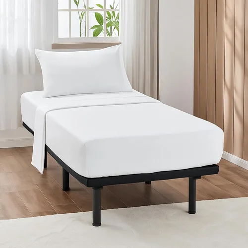 Miniatura 14 de ARlinen Juego de sábanas de 4 piezas para cuna de 25 x 75 pulgadas, colchón ajustable de algodón egipcio que se adapta a hasta 4 a 8 pulgadas