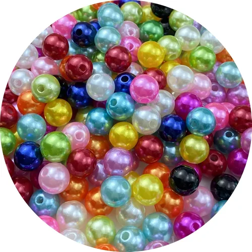Miniatura 29 de Pinhoollgo 800pcs Pearl Beads 6mm Round Pearl Beads with Hole for DIY Bracelet Necklace Jewelry Making Supplies Handmade Craft(White)