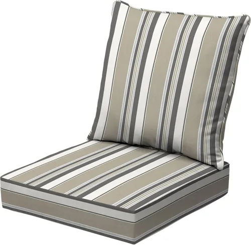 Miniatura 185 de Arden Outdoor Deep Seat Cushion Set, 24 x 24 pulgadas, Cojín para exteriores resistente al clima, a la lluvia y a la decoloración para silla, sofá