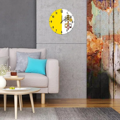 Miniatura 331 de Cheyan Reloj de pared con bandera de Canadá de 12 pulgadas, silencioso, sin tictac, de PVC, funciona con pilas, reloj redondo decorativo, regalo