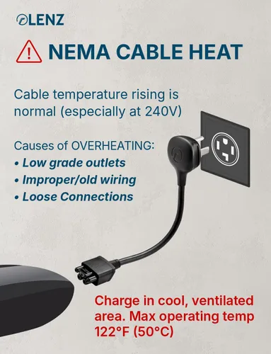 Miniatura 3 de LENZ Adaptador NEMA 14-30 para conector móvil Tesla Gen 2 y Gen 3, carga máxima de 24 A en tomas de corriente de 240 V 14-30