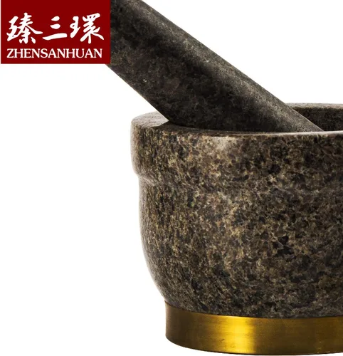 Miniatura 3 de ZhenSanHuan - Mortero de piedra de granito natural y trituradora sólida y duradera (granito) (PanShi)
