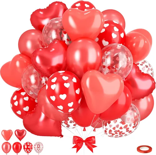 Miniatura 9 de Globos Azul Polvoriento y Rosa, 50 piezas Globos Retro Rosa y Azul, Globo de Oro Rosa Metálico Claro para Niña Niño Fiesta de Cumpleaños Boho Baby