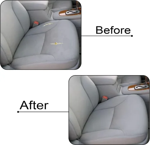 Miniatura 4 de GXARTS Funda de asiento de piel perforada para el lado del conductor y del pasajero, color gris, compatible con Lexus ES300 ES330 2002 2003 2004