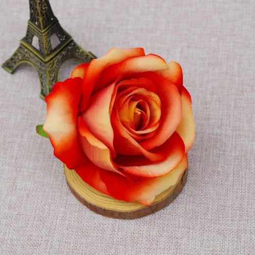 Miniatura 13 de 10 piezas de flores artificiales sin tallo de 3.9 in de cabeza de rosas artificiales estéticas para bodas, ramos, guirnaldas