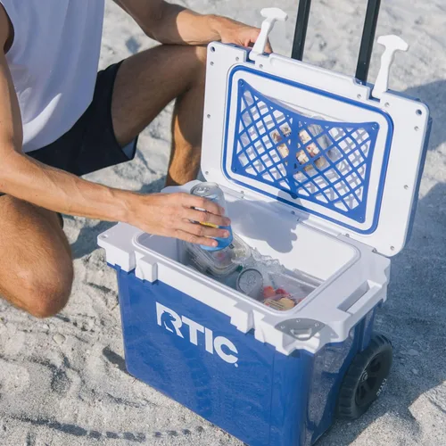 Miniatura 6 de RTIC - Enfriador con ruedas ultraligero de 22 cuartos de galón con asa, caja de hielo portátil aislada para playa, bebidas, camping, picnic, pesca