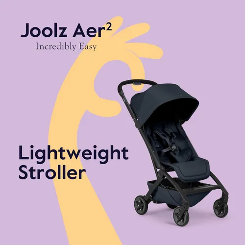 Miniatura 2 de Joolz Aer2 Cochecito de viaje ligero para bebé y niño pequeño – Cochecito plegable ultracompacto con una sola mano, asiento reclinable, toldo UPF