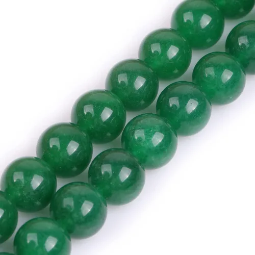 Miniatura 37 de JOE FOREMAN Cuentas redondas de piedra natural de jade de Taiwán verde de 0.315 in para fabricación de joyas, cuentas de 15 pulgadas, piedras Jade