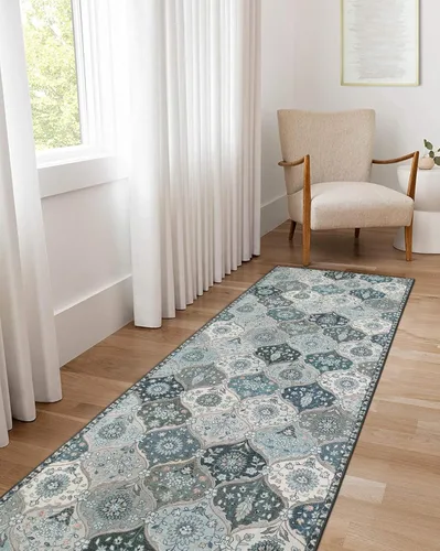 Miniatura 20 de Lahome - Alfombra de marroquí tejida, alfombra para cocina, pasillo, antideslizante, pasillo para entrada, pasillo de lavadero, dormitorio, 274 x
